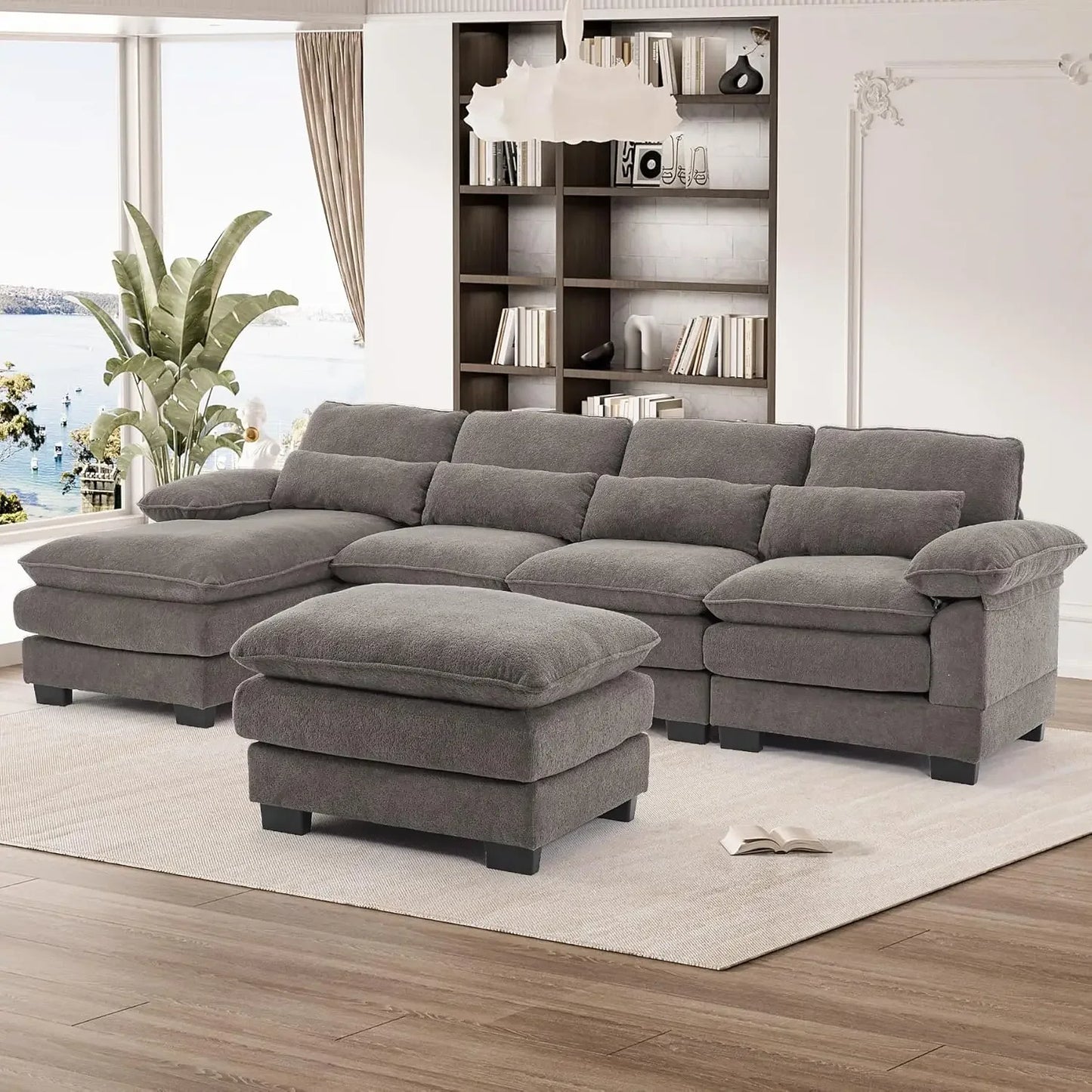 Ljustra U Shape Sectional Sofa Cloud Couch Living Room Comfy Modular Sofa