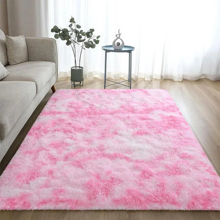 Ljustra Super Soft Plush Tie Dye Velvet Rug for Living Room Bedroom