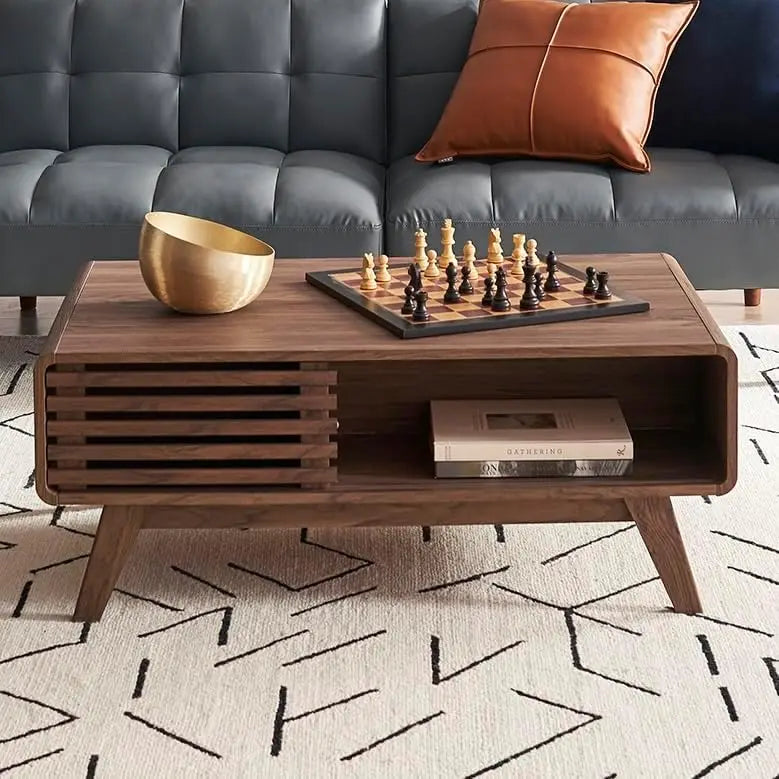 Ljustra Ensley Coffee Table Mid-Century Modern Storage Living Room