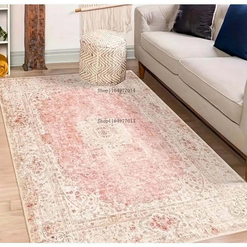 Bohemian Style Indoor Rug Vintage Machine Washable Non-Slip Soft Carpet