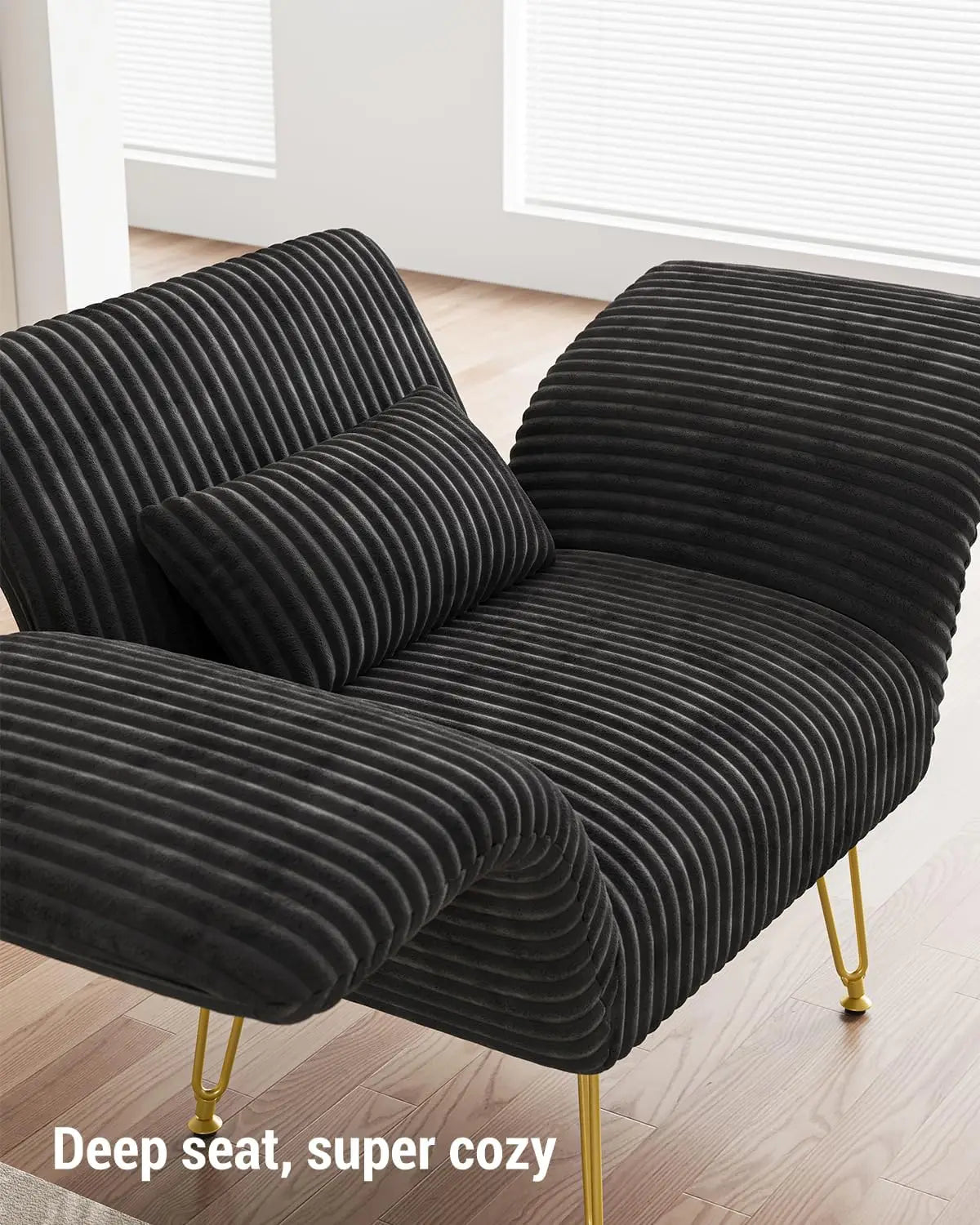 Comfy Accent Chair Cozy Wing Arm Sofa Adjustable Arms Living Room Bedroom