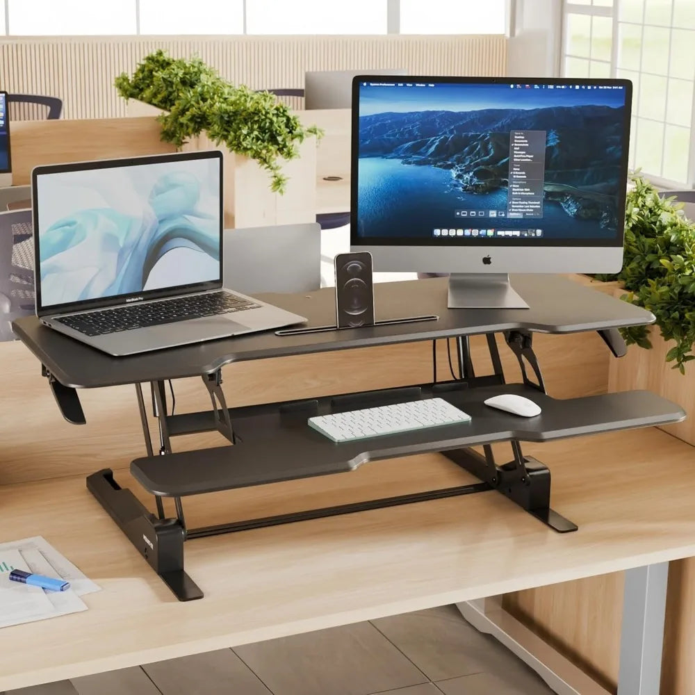 Ljustra 47 Inch Standing Desk Converter Height Adjustable Desk Riser