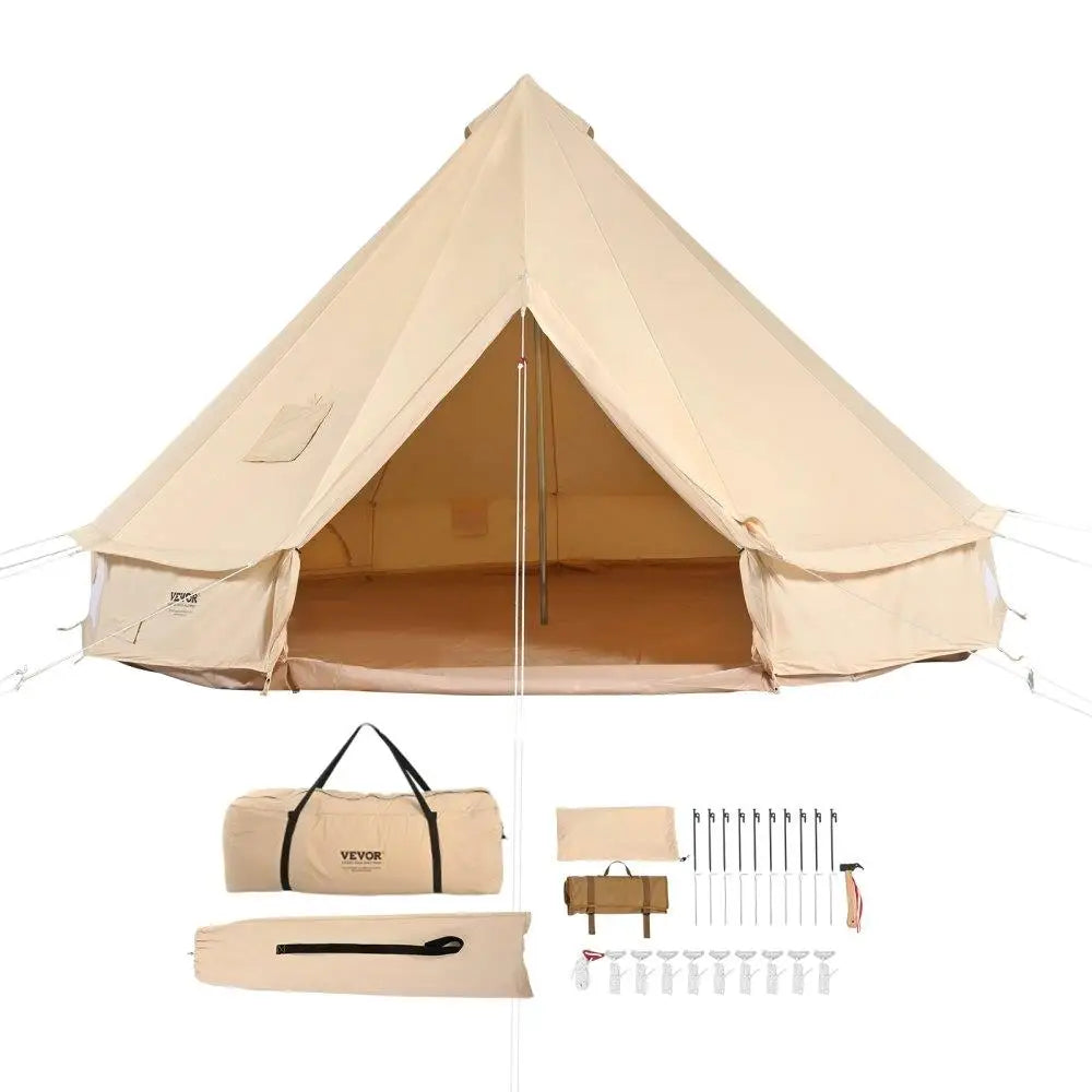 Vevor 3-5 Person Waterproof Glamping Bell Tent with Stove Jack