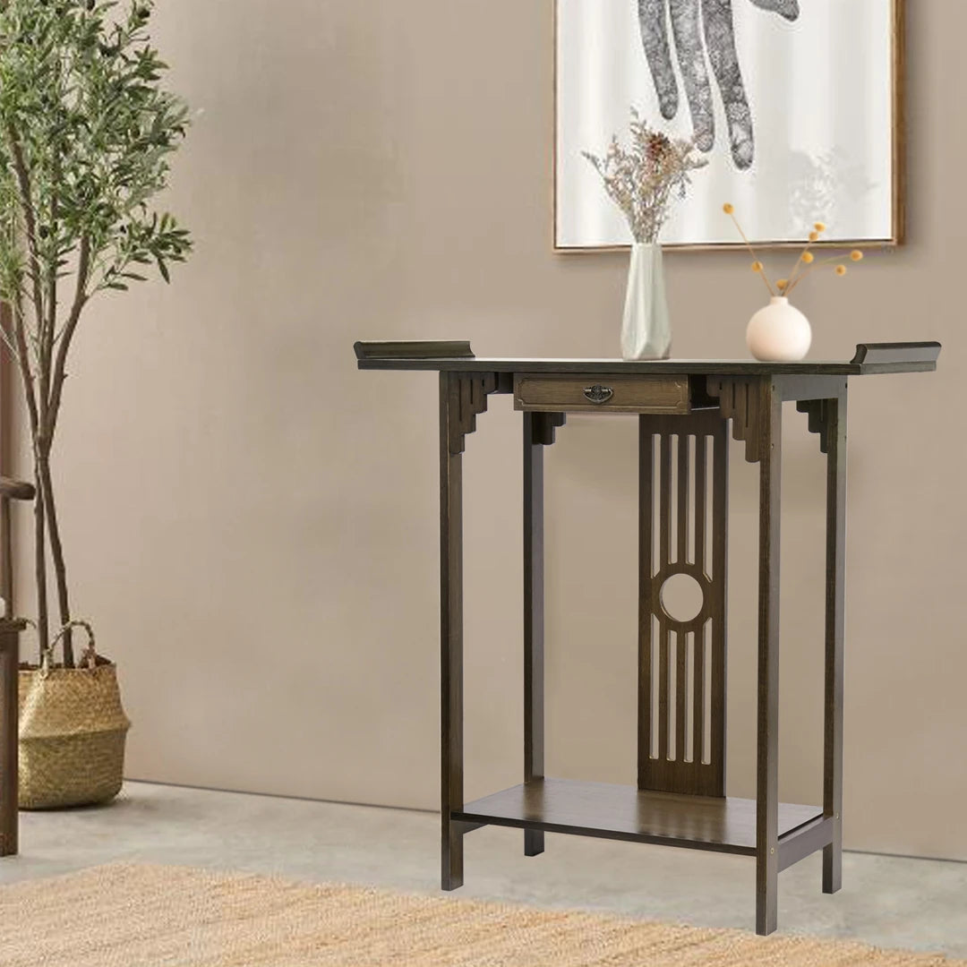 Modern Console Table with Drawer for Entryway Hallway Living Room