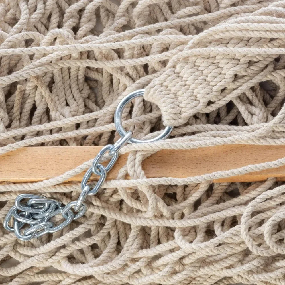 Ljustra Castaway Living 13ft Double Hand Woven Cotton Rope Hammock