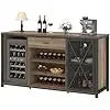 Large Modern Coffee Bar Cabinet with Fridge Space Wine Liquor Rack