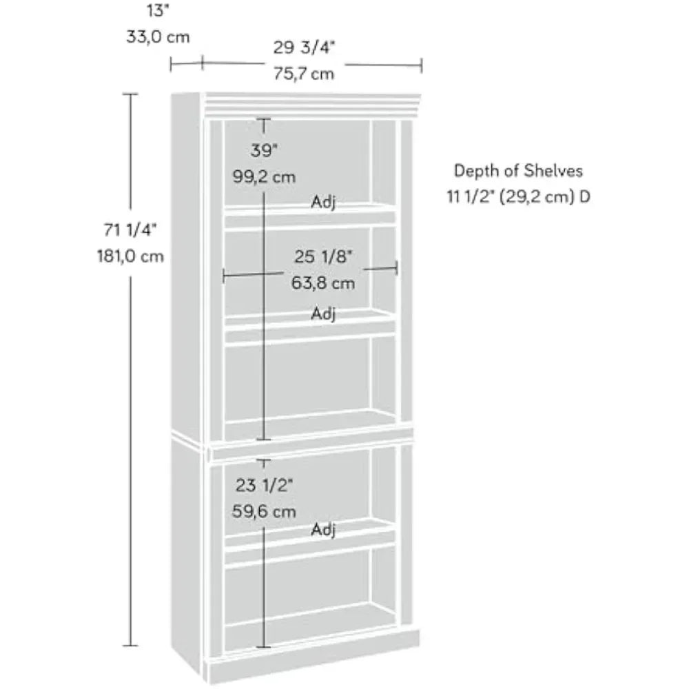 Hill Library Book Shelf Modern Furniture Tall Storage Classic Cherry