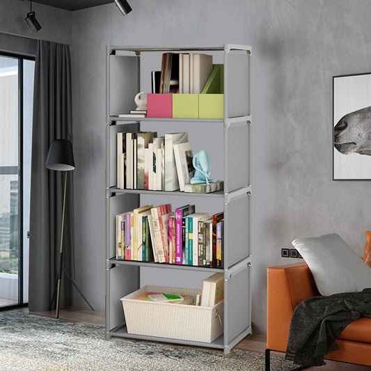 Ljustra 4 Tier Multifunctional Bookshelf Storage Organizer Display Rack
