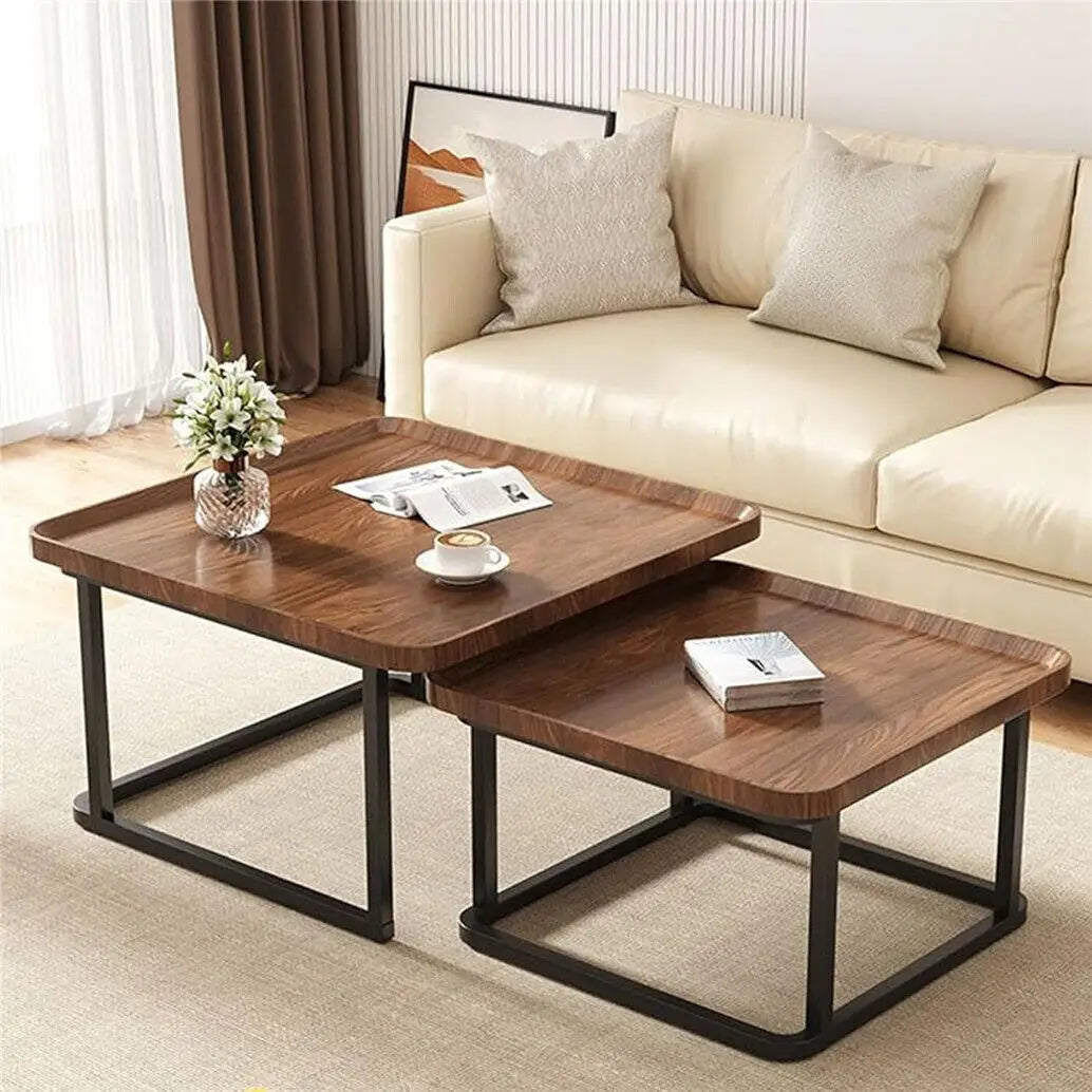 Ljustra Nesting Coffee Table Set Irregular Drop-shaped Modern Design