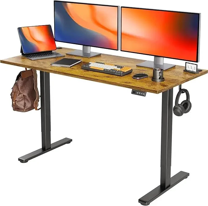 Ljustra Adjustable Height Standing Desk 55 Inch Electric Home Office Desk