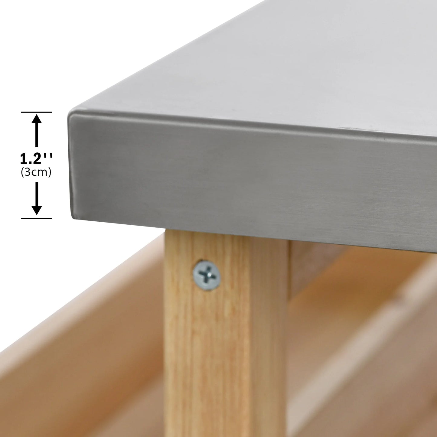 Outdoor Kitchen Island Rolling Bar Cart Storage Cabinet Grill Table