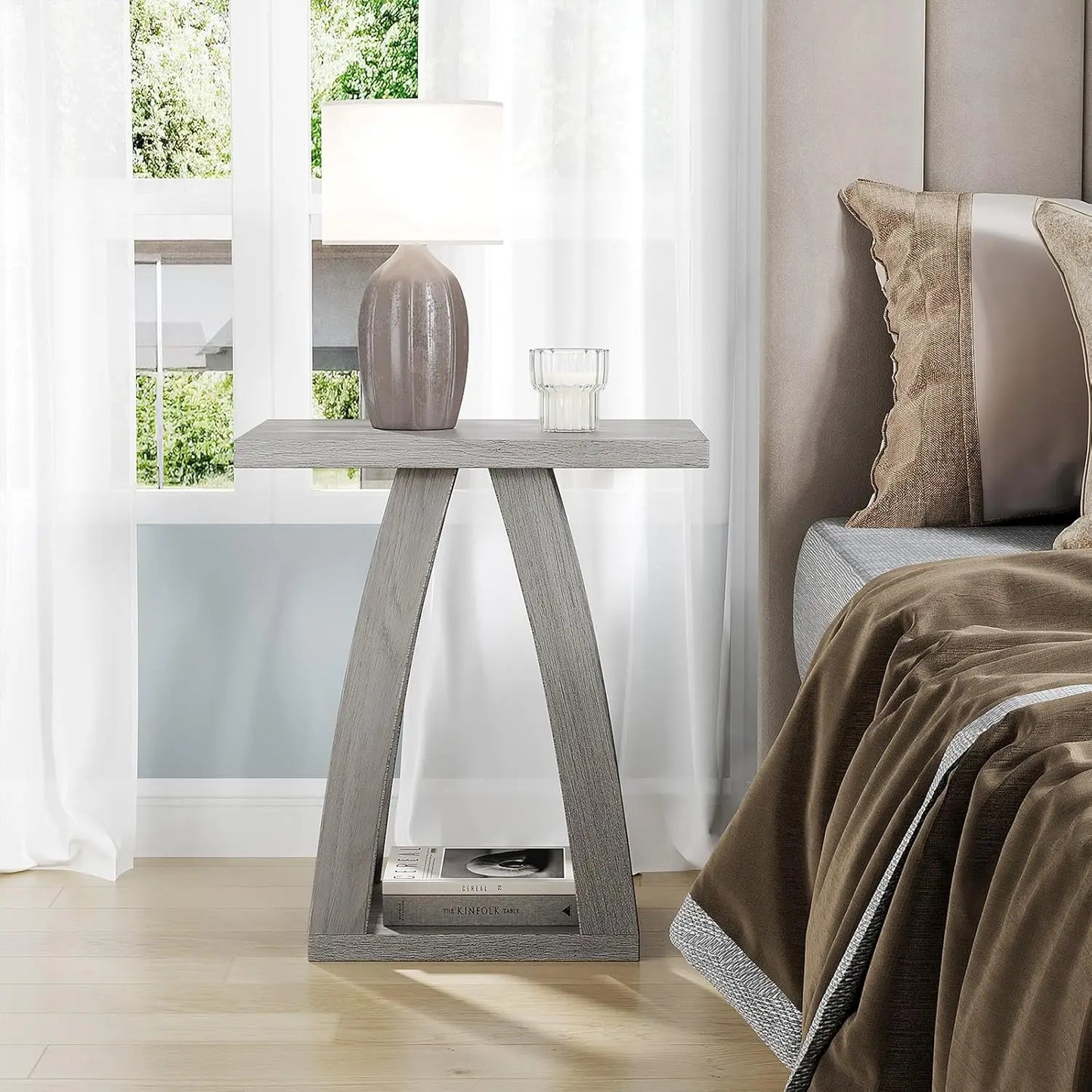 Modern End Tables Living Room Set of 2 Stylish Side Tables for Home