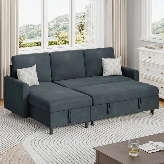Ljustra Pull Out Couch 2 in 1 Sleeper Sofa Bed with Storage