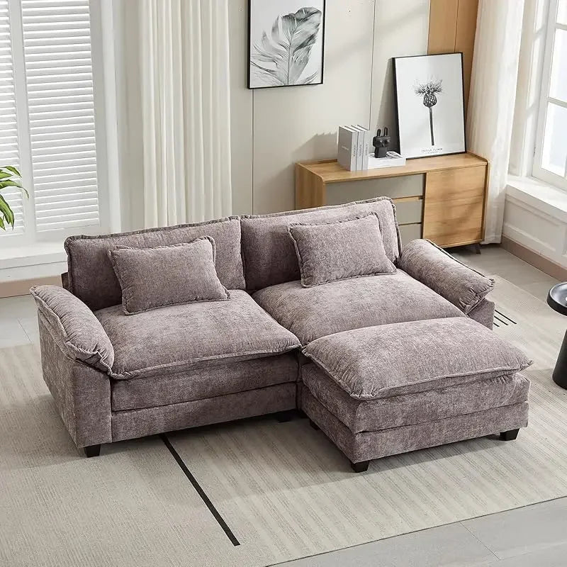 Ljustra Comfy Cloud Sectional Sofa with Pillows for Living Room