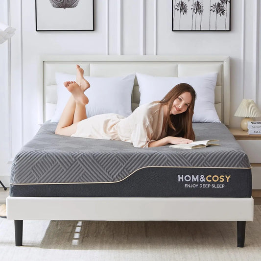Ljustra 10 Inch Queen Size Mattress Luxury Cooling Gel Memory Foam Firm