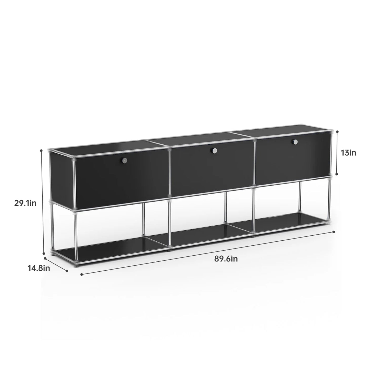 Modern Stainless Steel Storage Cabinet Organizer for Living Room Office