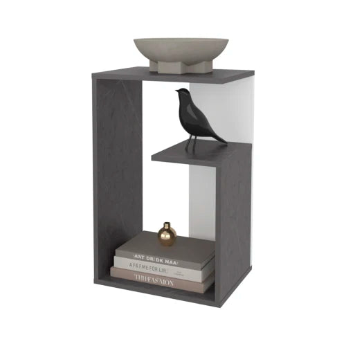Side Table with Open Storage Compact Design for Living Room Bedroom