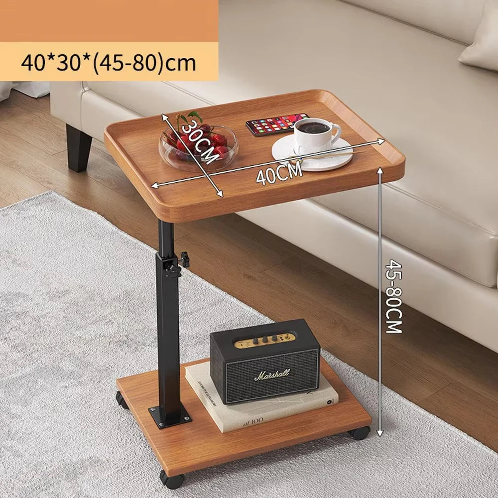 Ljustra 360° Rotatable Laptop Desk Adjustable Rolling Cart Sofa Tray Table