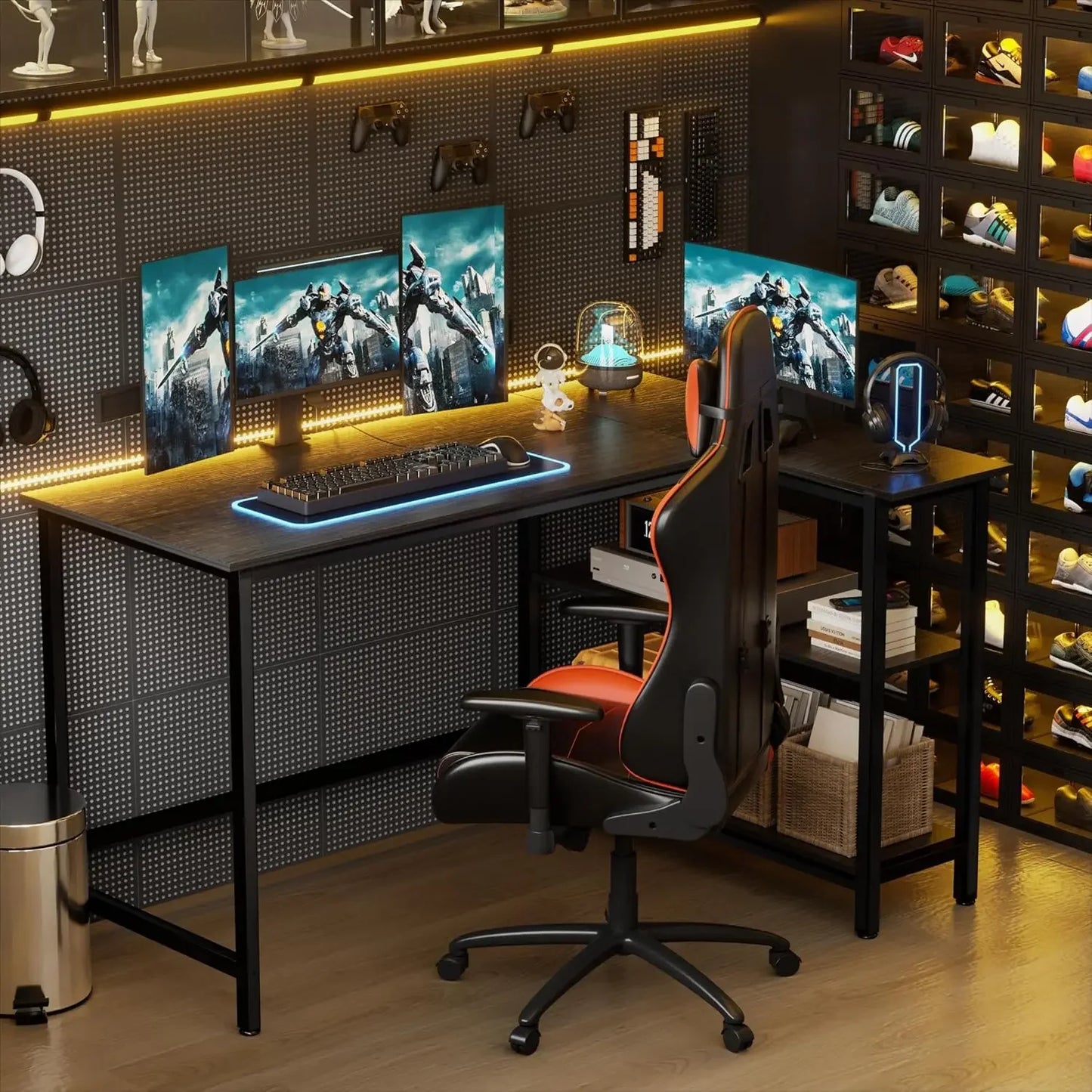 L Shaped Desk Home Office Computer Desk Gaming Desk Corner Table