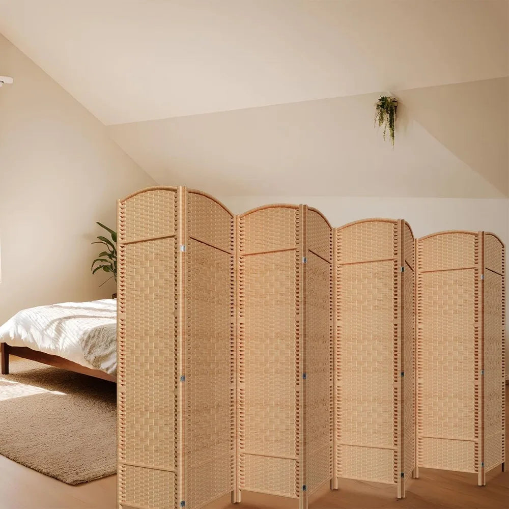 8 Panel Folding Room Divider Privacy Screen Extra Wide Partition