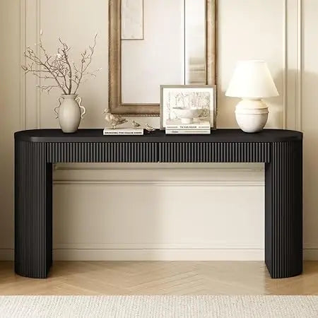 Sophisticated Console Table with Pine Veneer for Entryway Living Room