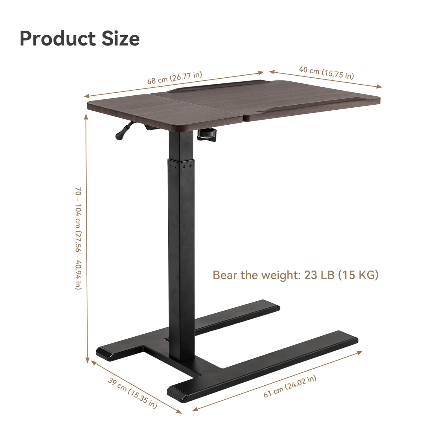Ljustra 2-Piece Adjustable Standing Desk Ergonomic Office Workstation