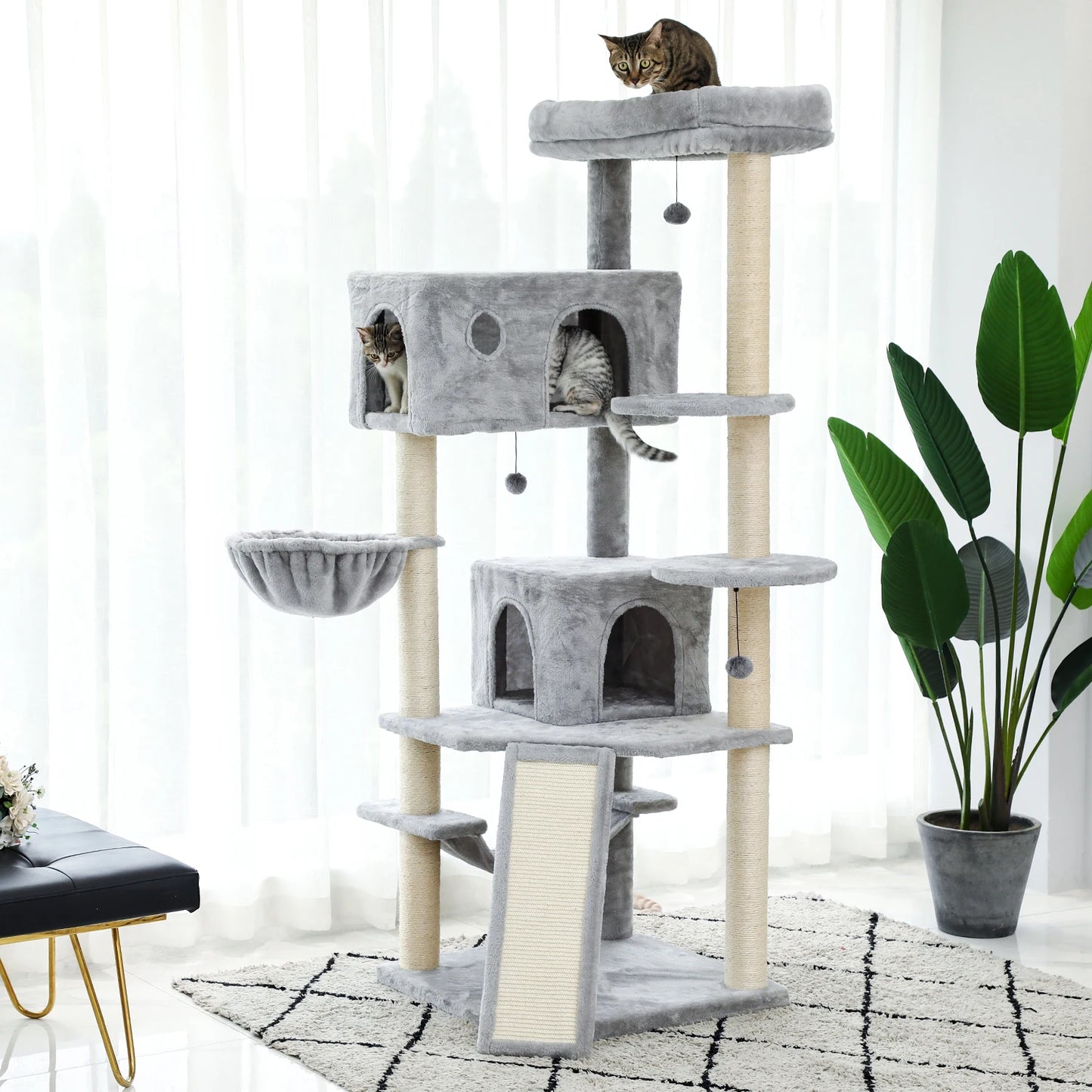 Luxury Cat Climbing Frame Multi-Layer Scratching Post Playground
