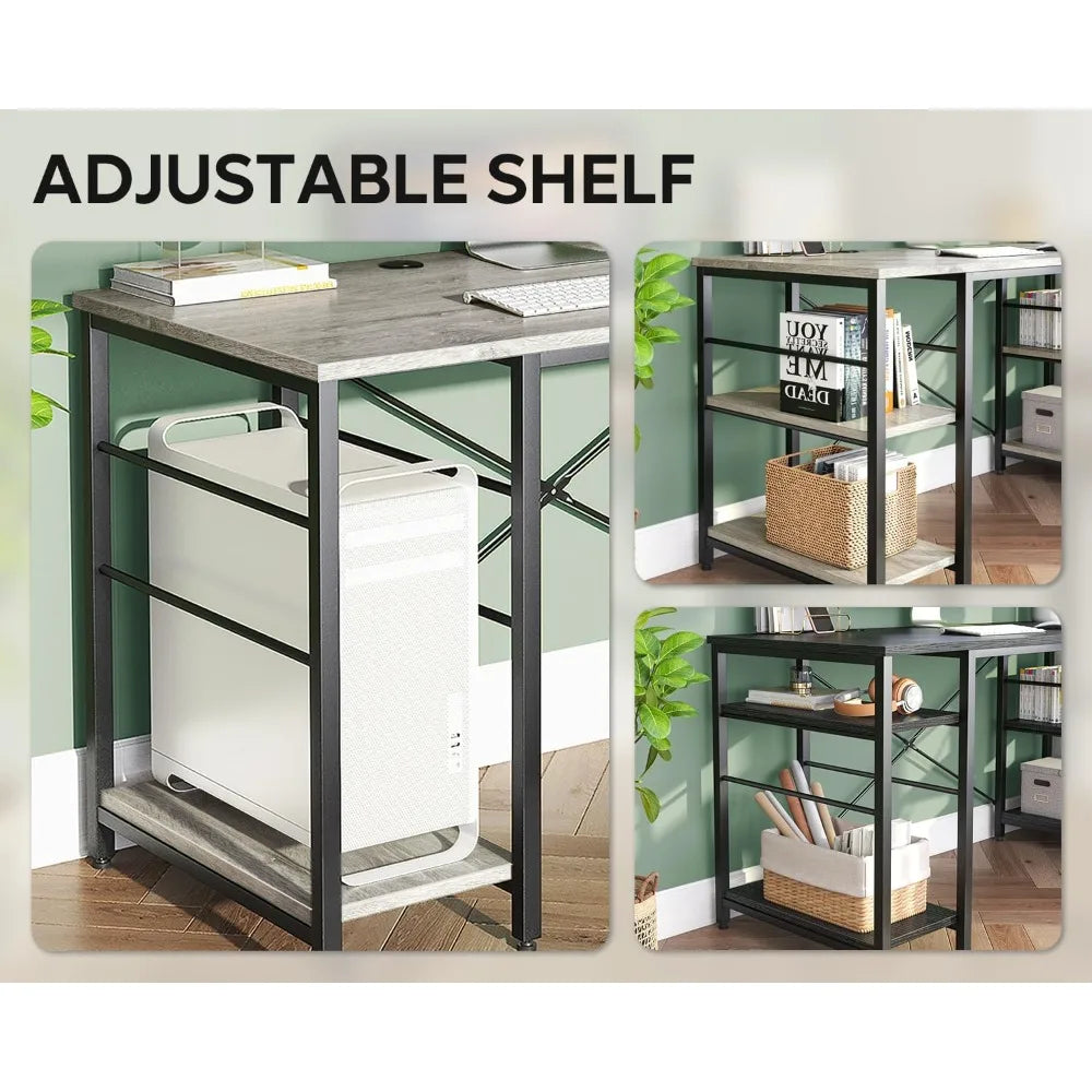 L Shaped Desk Reversible Corner Computer Desk for Home Office Large Writing