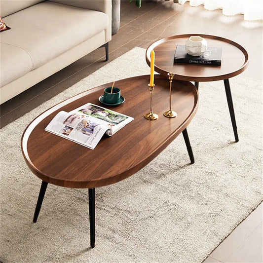 Ljustra Nesting Coffee Table Set Irregular Drop-shaped Modern Design