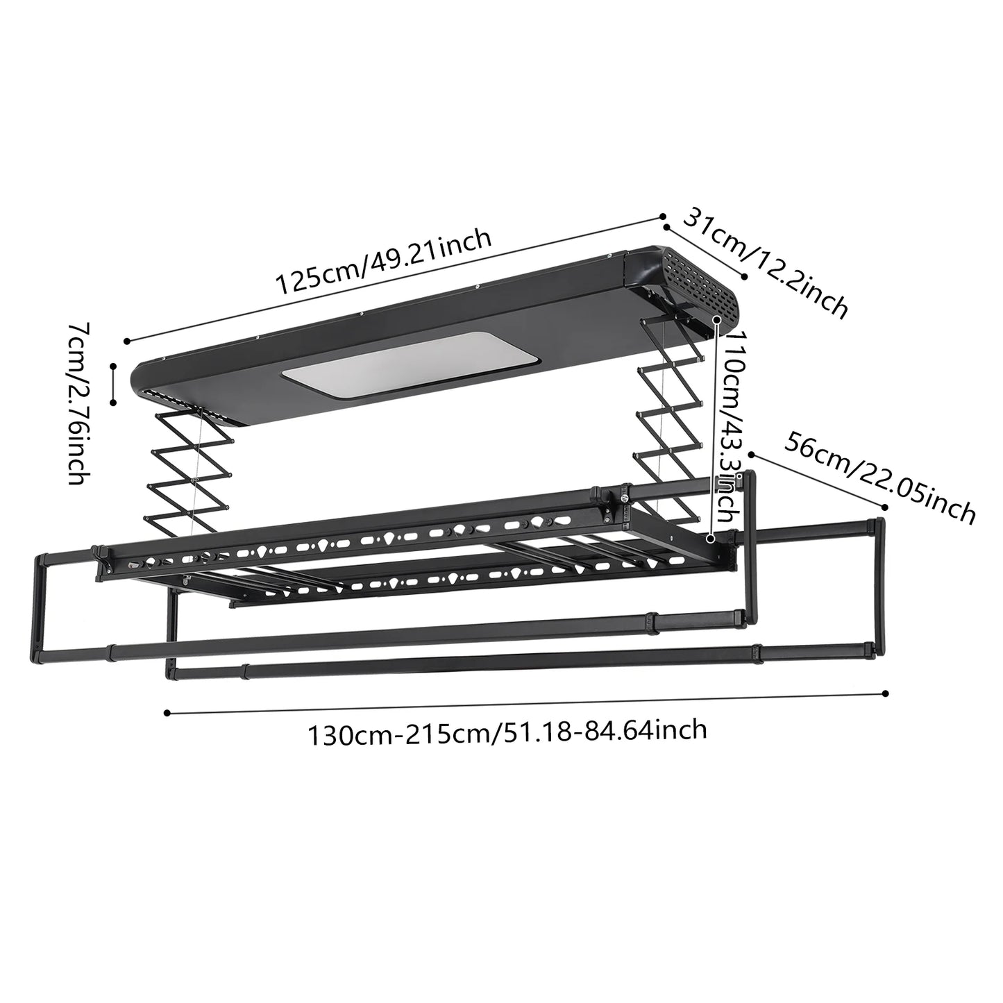 Electric Telescopic Clothes Dryer Remote Control Household Hanger
