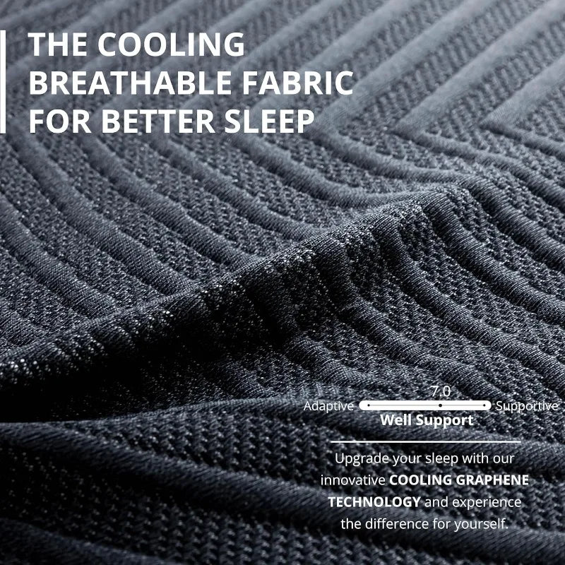 Ljustra 14 Inch Queen Memory Foam Mattress Cooling Gel Bed for Back Pain