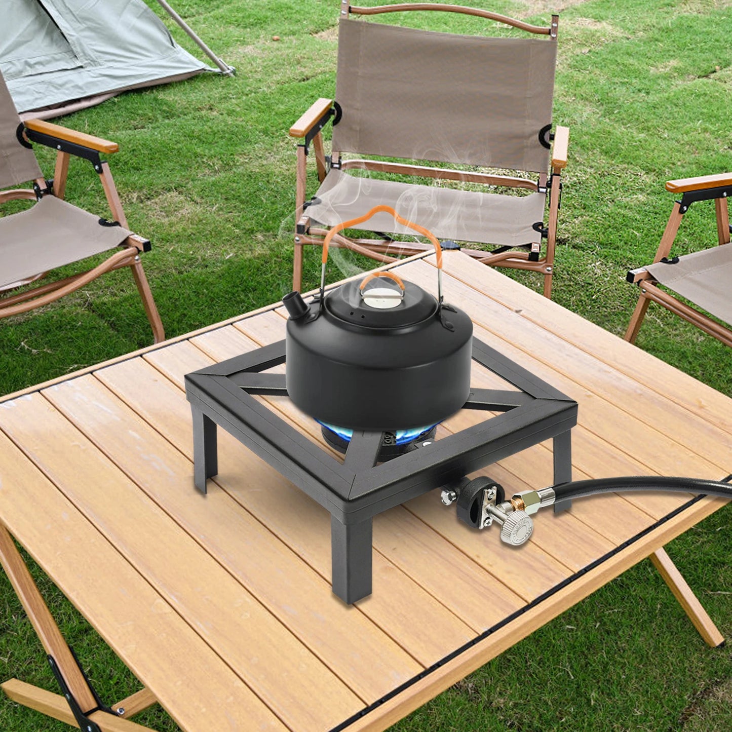 Portable Single Burner Gas Stove Outdoor Propane Cooker Camping BBQ