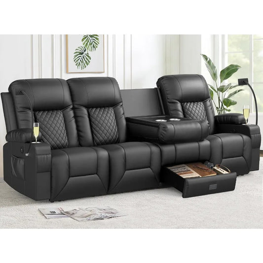Ljustra Recliner Sofa 4 Seater Dual Reclining Modern Couch Living Room