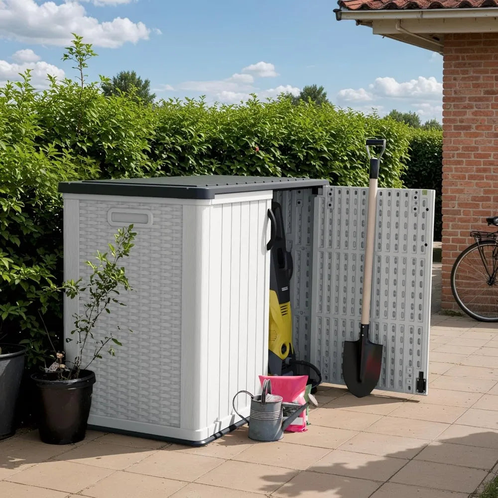 Outdoor Storage Cabinet 26 Cu Ft Lockable Waterproof Shed Tools Box