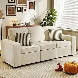 Ljustra 80 Inch Modern Sofa Couch 3 Seater Chenille Living Room Furniture