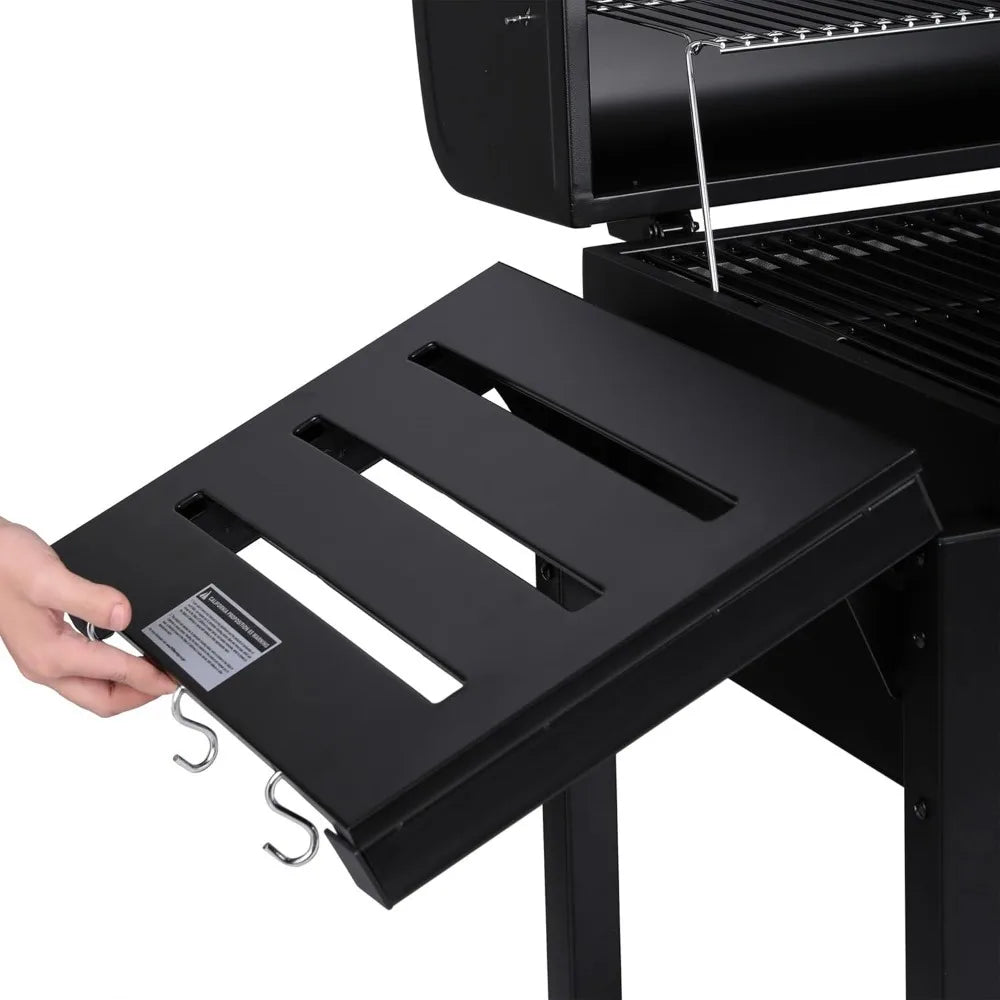 Ljustra 30 Inch Charcoal Grill Deluxe BBQ Smoker for Camping Patio Cooking