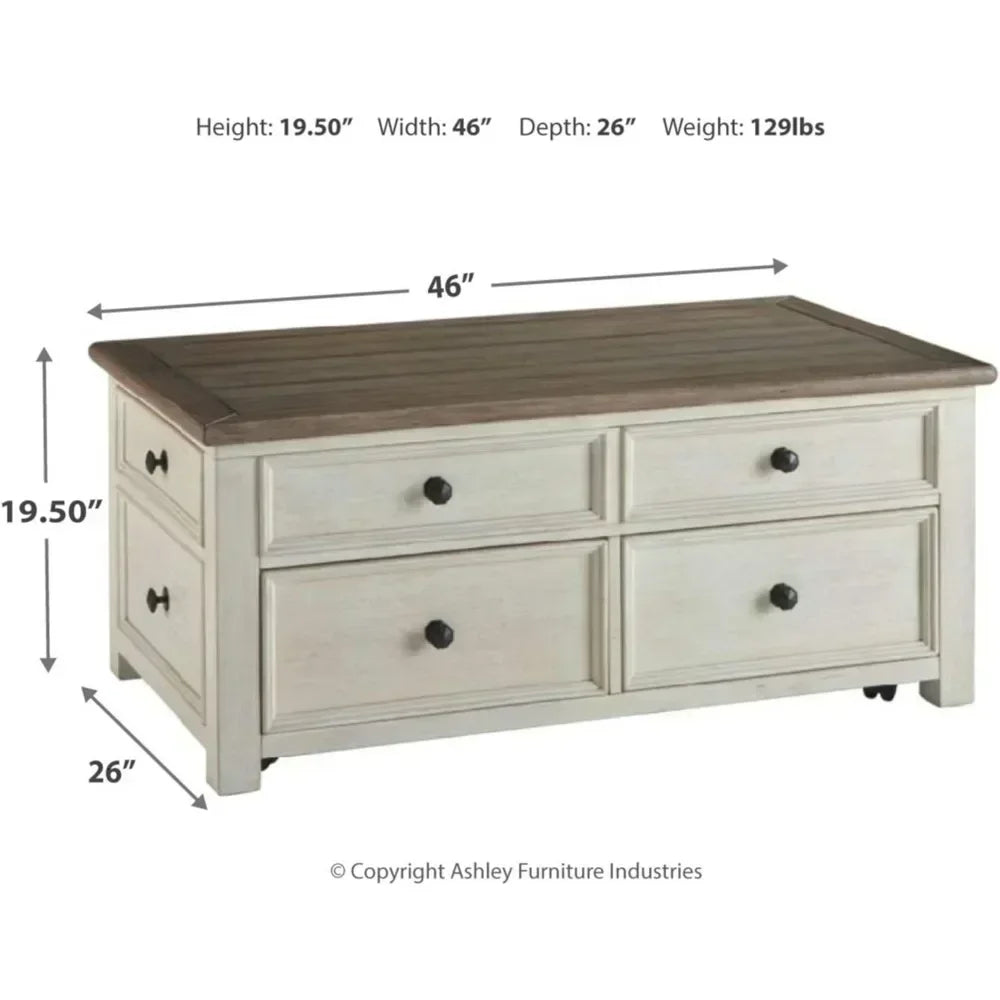 Cute Coffee Table for Living Room Farmhouse Lift Top with Drawers
