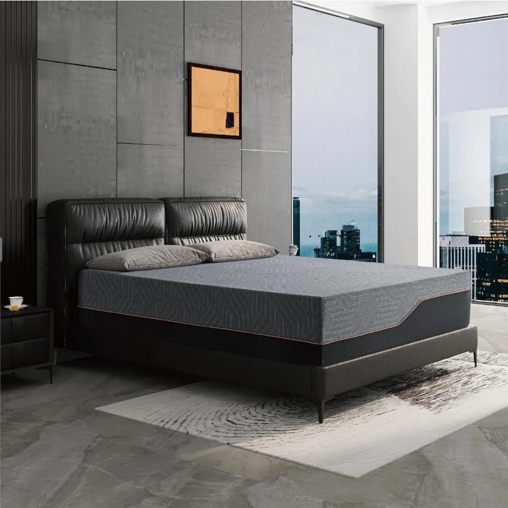 Ljustra 14 Inch Memory Foam Mattress Jacquard Fabric Cover USA Made