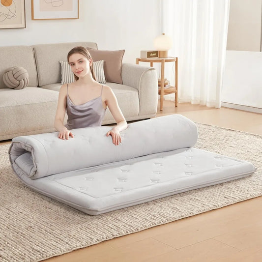 Ljustra Japanese Floor Mattress Topper 4 Inch Memory Foam Futon