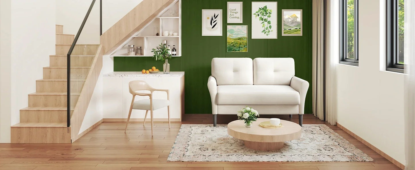 48 Inch Loveseat Sofa Soft Velvet Couch for Living Room Bedroom