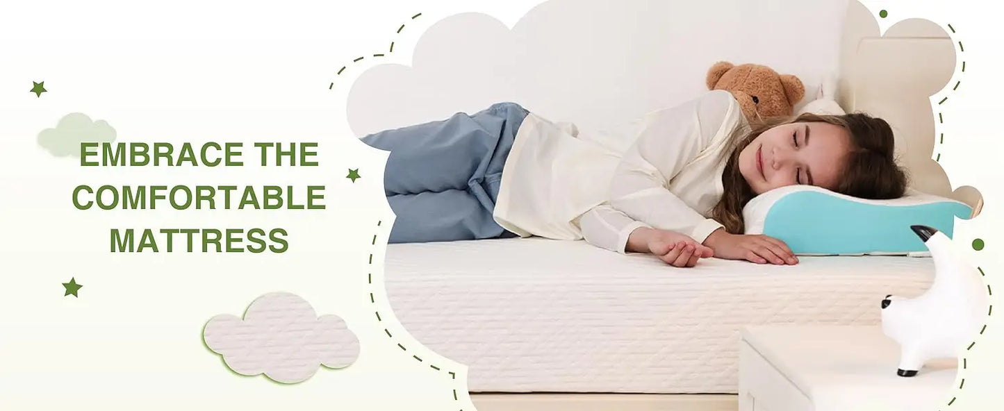 Ljustra Twin Memory Foam Mattress 6 Inch Medium Firm for Kids Bed