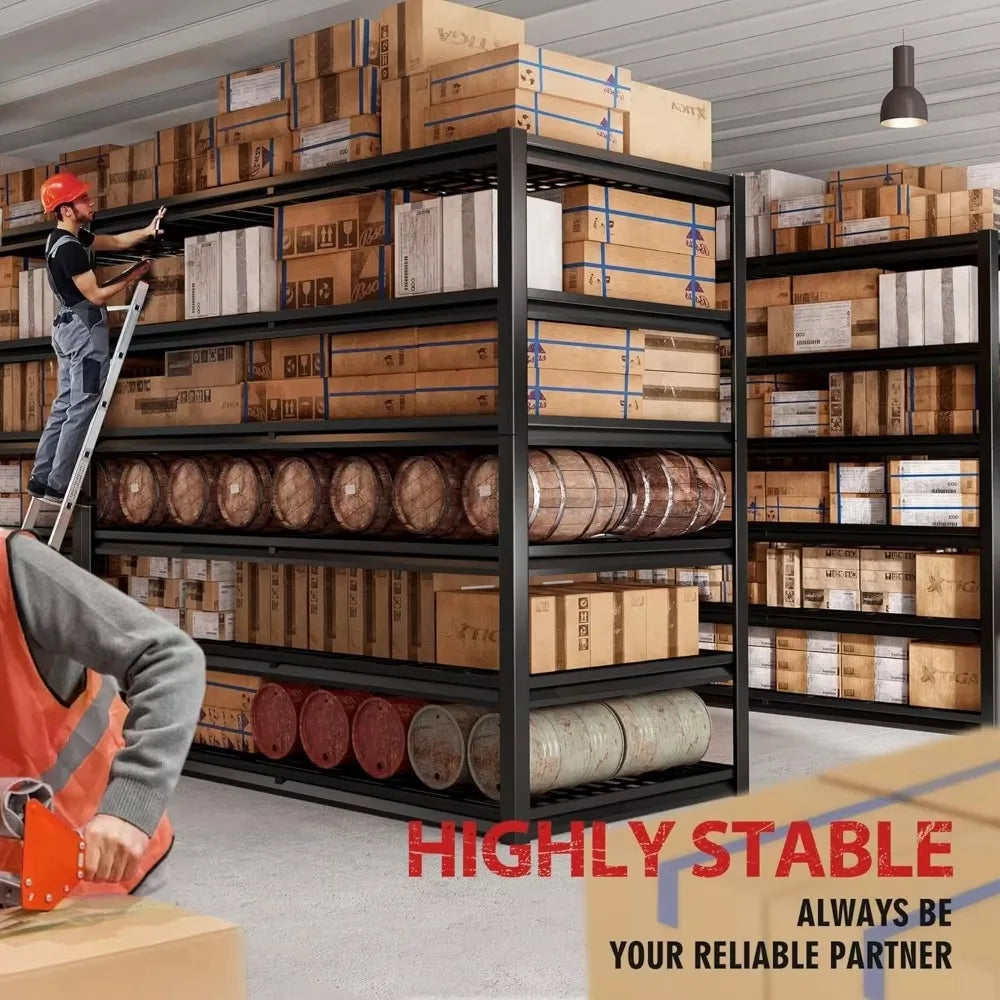 Heavy Duty 6 Tier Garage Shelving 3500 LBS Adjustable Metal Storage