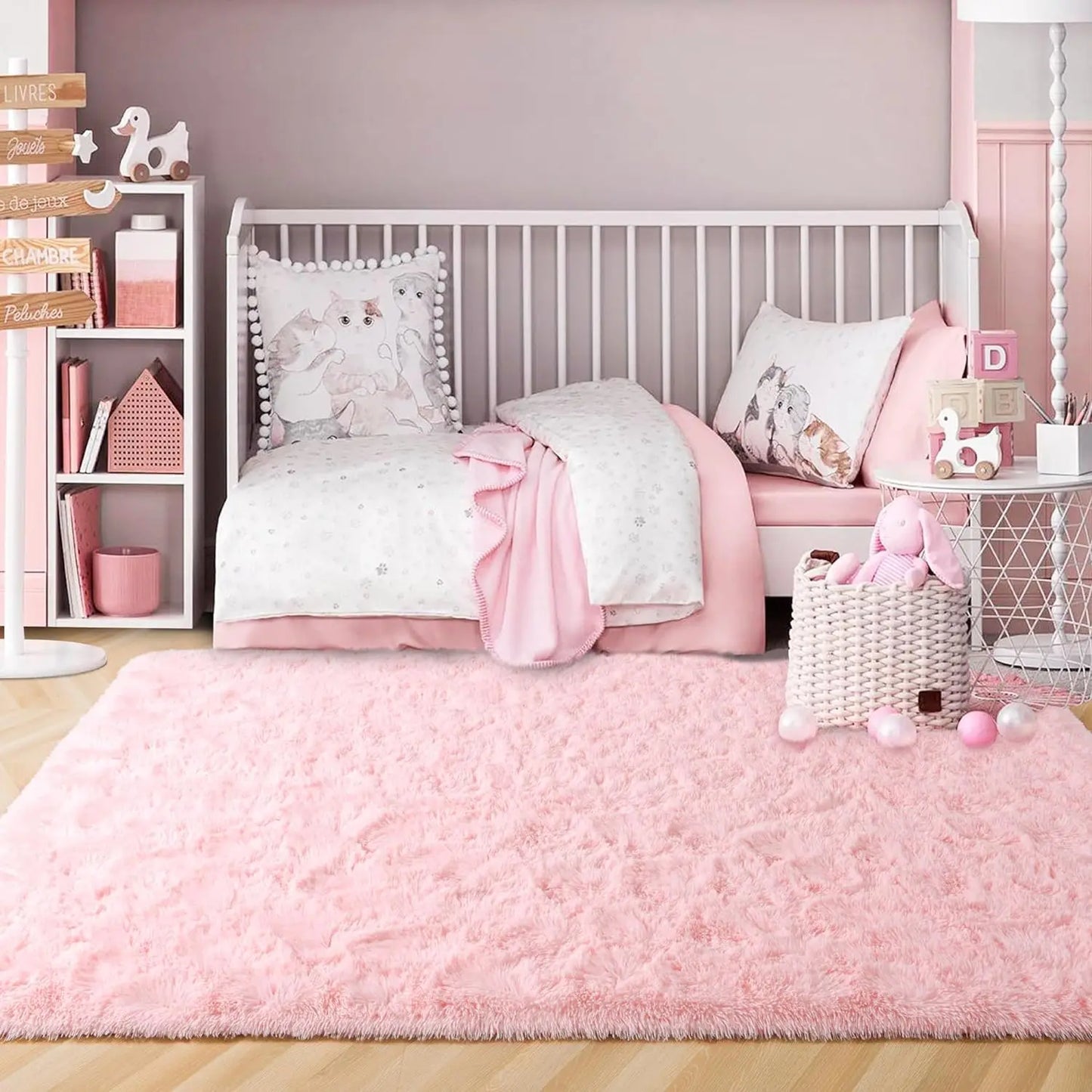 Fluffy Area Rugs for Bedroom Living Room Soft Fuzzy Non Slip Carpet