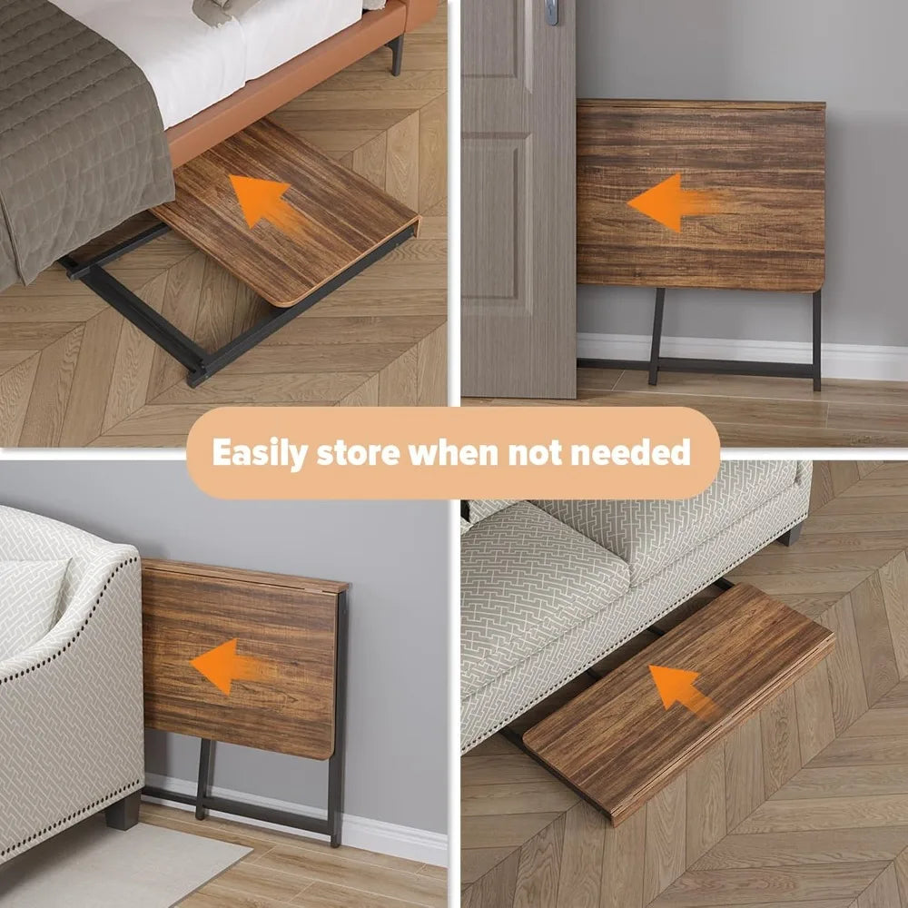 Folding Desk 47.2 Inch Space Saving Computer Table Office Workstation