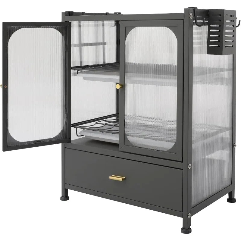 Steel Dish Drying Rack 3 Tier Kitchen Strainer Cup Storage Organizer