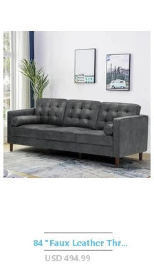Ljustra Modern 3-Seater Sofa Couch No Assembly Required Cat Scratch Resistant