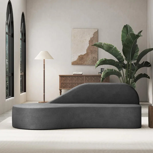 Luxury Modern Curved Sofa 91 Inch Comfy Couch Living Room Apartment