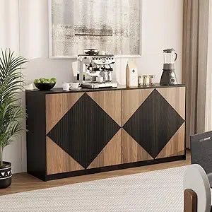 65 Inch Modern Buffet Cabinet Storage Sideboard Media Console
