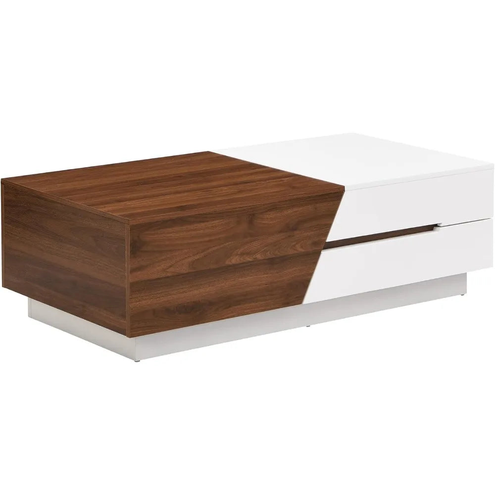 Extendable Sliding Coffee Table with Storage for Living Room Office