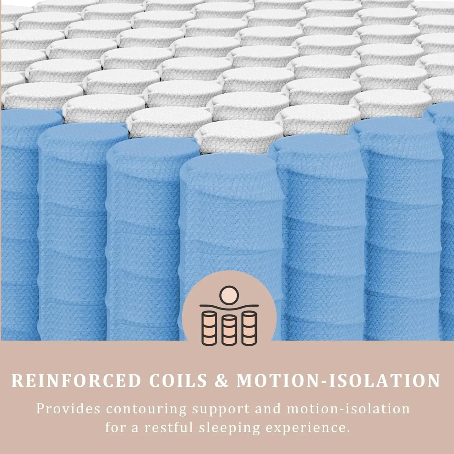 Ljustra 12 Inch Full King Hybrid Gel Memory Foam Mattress Comfortable Sleep